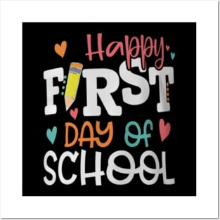 First Day Of School Teacher Kids Back to School Posters and Art